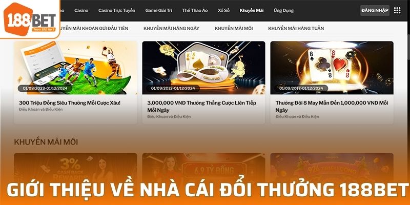 Thông tin giới thiệu về nhà cái đổi thưởng 188BET